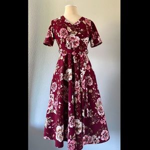 Midi Floral Dress, Size S.